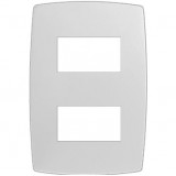 Placa para 2 Módulos Separados Horizontal Sem Suporte 4X2 - HOME BRANCA